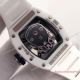 2017 Fake Richard Mille RM 052 Watch SS White Ceramic Bezel Blue Skull Rubber (4)_th.jpg